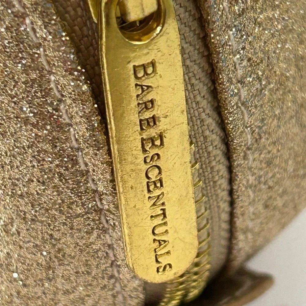 bareMinerals Shimmering Gold Pouch - Evening Bag - Cosmetics Bag - BRAND NEW
